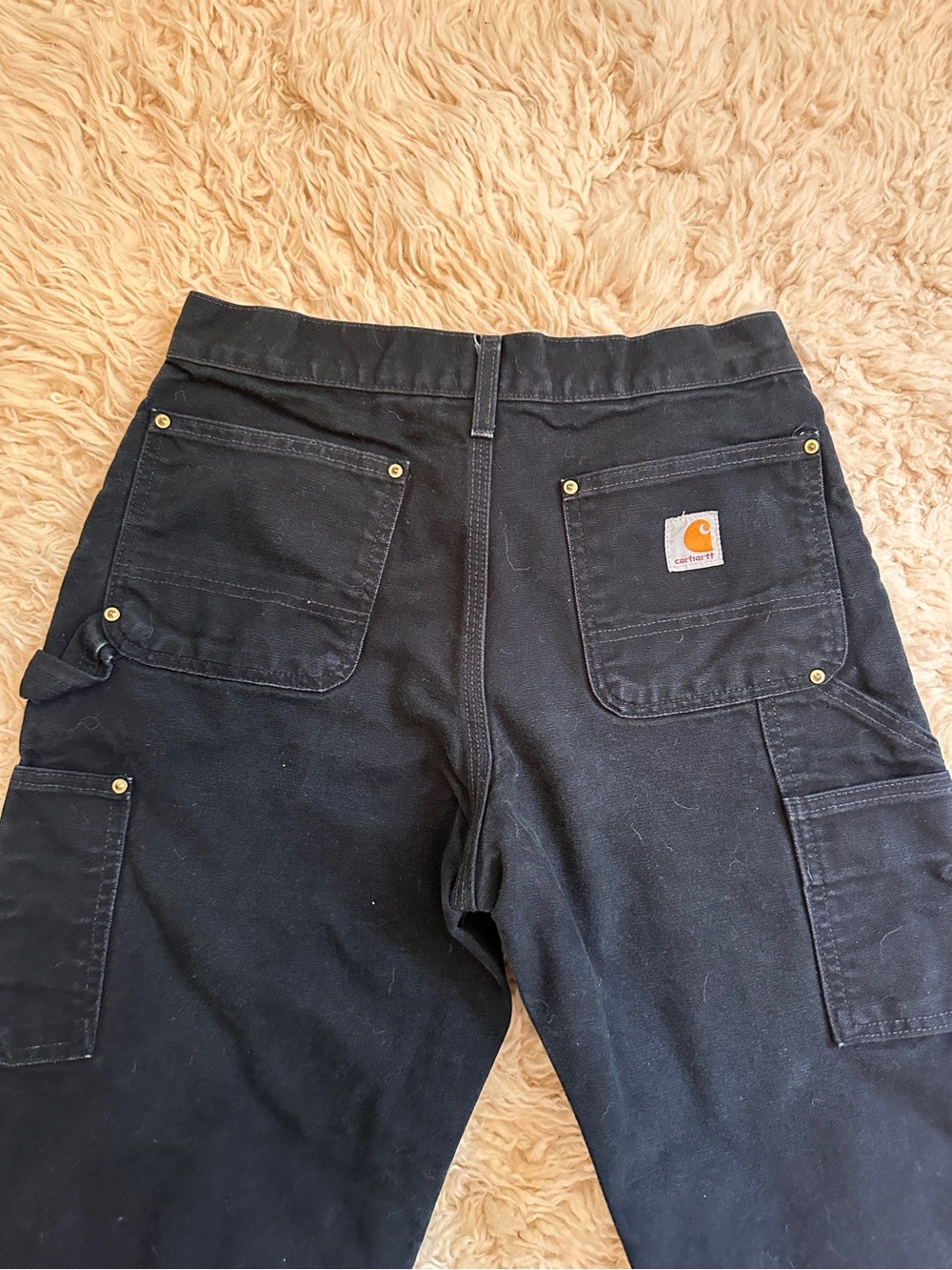 Carhartt double knee black helmets to hardhats vintage made in the USA pants - Picture 5 of 11